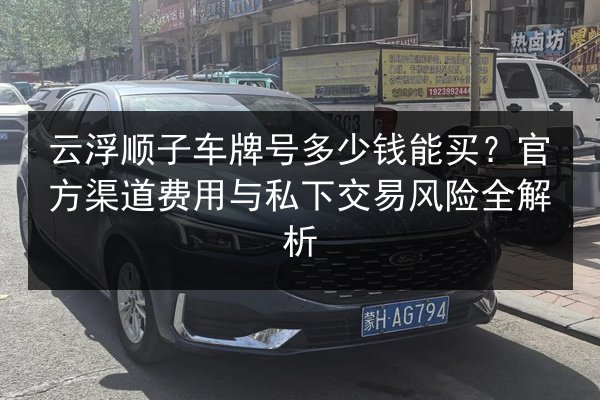 云浮顺子车牌号多少钱能买？官方渠道费用与私下交易风险全解析