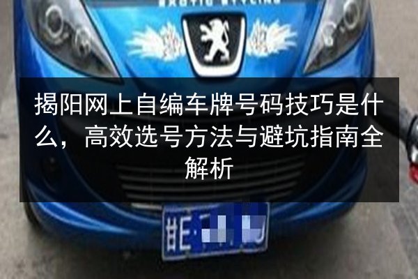 揭阳网上自编车牌号码技巧是什么,高效选号方法与避坑指南全解析 第3张 揭阳网上自编车牌号码技巧是什么,高效选号方法与避坑指南全解析 第3张