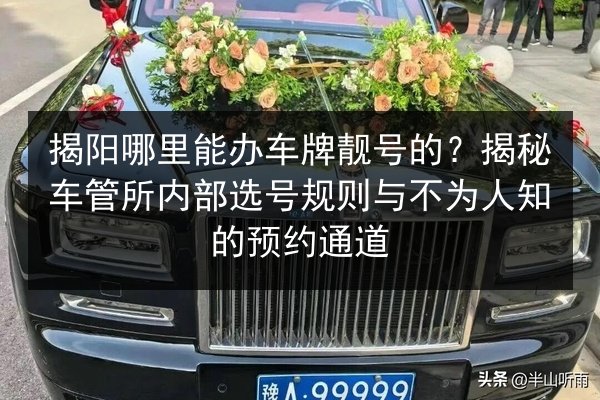 揭阳哪里能办车牌靓号的?揭秘车管所内部选号规则与不为人知的预约通道 第2张 揭阳哪里能办车牌靓号的?揭秘车管所内部选号规则与不为人知的预约通道 第2张