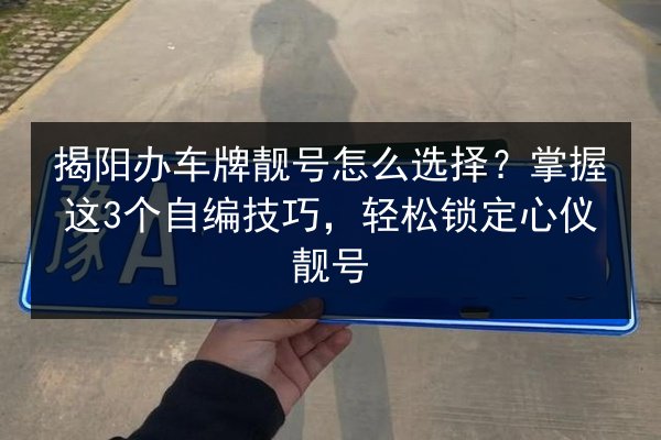 揭阳办车牌靓号怎么选择？掌握这3个自编技巧，轻松锁定心仪靓号 第3张