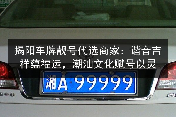 揭阳车牌靓号代选商家:谐音吉祥蕴福运,潮汕文化赋号以灵 第1张 揭阳车牌靓号代选商家:谐音吉祥蕴福运,潮汕文化赋号以灵 第1张