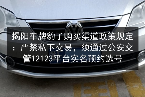 揭阳车牌豹子购买渠道政策规定:严禁私下交易,须通过公安交管12123平台实名预约选号 第2张 揭阳车牌豹子购买渠道政策规定:严禁私下交易,须通过公安交管12123平台实名预约选号 第2张