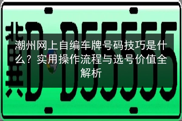 潮州网上自编车牌号码技巧是什么？实用操作流程与选号价值全解析 第3张