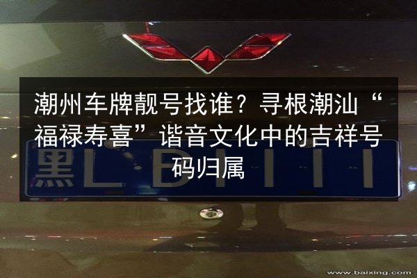 潮州车牌靓号找谁?寻根潮汕“福禄寿喜”谐音文化中的吉祥号码归属 第2张 潮州车牌靓号找谁?寻根潮汕“福禄寿喜”谐音文化中的吉祥号码归属 第2张