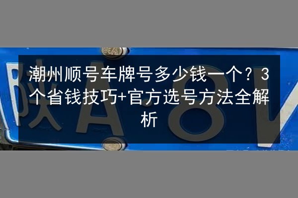 潮州顺号车牌号多少钱一个？3个省钱技巧+官方选号方法全解析 第2张