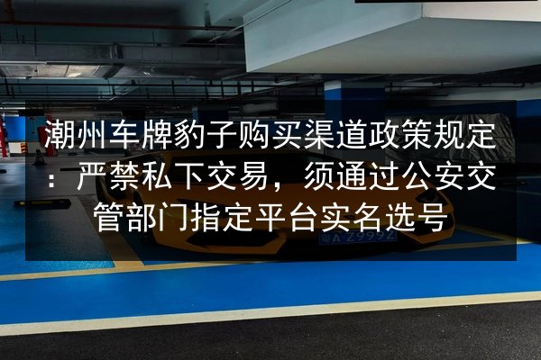 潮州车牌豹子购买渠道政策规定:严禁私下交易,须通过公安交管部门指定平台实名选号 第2张 潮州车牌豹子购买渠道政策规定:严禁私下交易,须通过公安交管部门指定平台实名选号 第2张