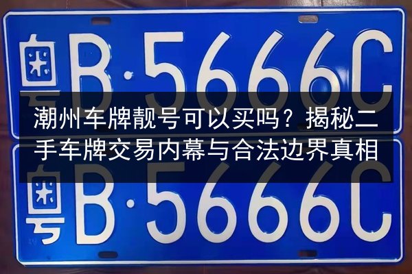 潮州车牌靓号可以买吗?揭秘二手车牌交易内幕与合法边界真相 第3张 潮州车牌靓号可以买吗?揭秘二手车牌交易内幕与合法边界真相 第3张