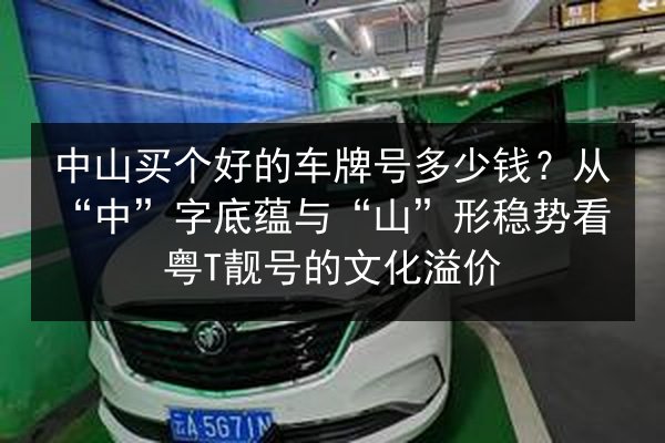 中山买个好的车牌号多少钱？从“中”字底蕴与“山”形稳势看粤T靓号的文化溢价 第1张