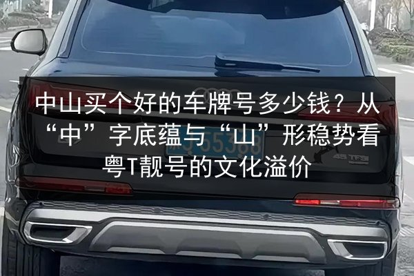 中山买个好的车牌号多少钱？从“中”字底蕴与“山”形稳势看粤T靓号的文化溢价 第2张