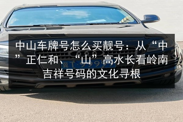 中山车牌号怎么买靓号：从“中”正仁和、“山”高水长看岭南吉祥号码的文化寻根 第2张