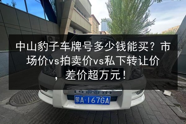 中山豹子车牌号多少钱能买?市场价vs拍卖价vs私下转让价,差价超万元! 第2张 中山豹子车牌号多少钱能买?市场价vs拍卖价vs私下转让价,差价超万元! 第2张