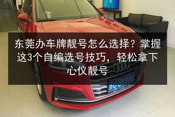 东莞办车牌靓号怎么选择？掌握这3个自编选号技巧，轻松拿下心仪靓号 第2张