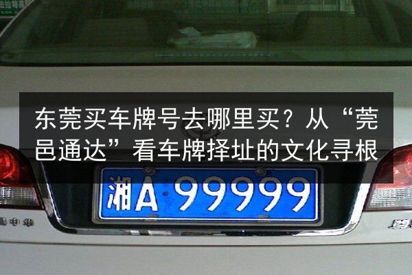 东莞买车牌号去哪里买?从“莞邑通达”看车牌择址的文化寻根 第3张 东莞买车牌号去哪里买?从“莞邑通达”看车牌择址的文化寻根 第3张
