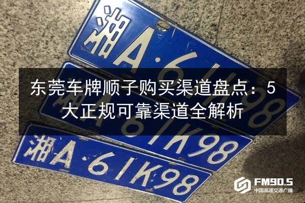 东莞车牌顺子购买渠道盘点：5大正规可靠渠道全解析