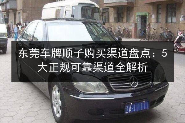 东莞车牌顺子购买渠道盘点：5大正规可靠渠道全解析 第2张
