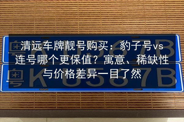 清远车牌靓号购买:豹子号vs连号哪个更保值?寓意、稀缺性与价格差异一目了然 第3张 清远车牌靓号购买:豹子号vs连号哪个更保值?寓意、稀缺性与价格差异一目了然 第3张