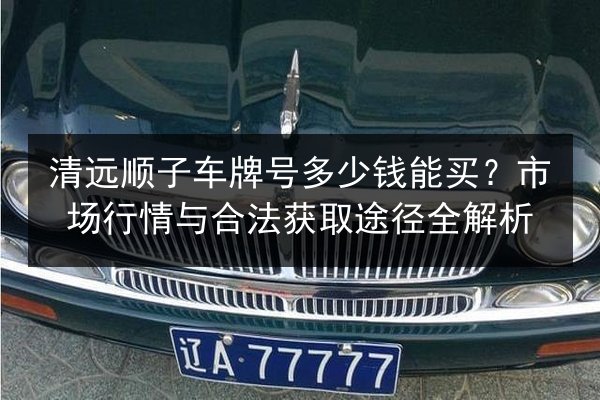 清远顺子车牌号多少钱能买?市场行情与合法获取途径全解析 第2张 清远顺子车牌号多少钱能买?市场行情与合法获取途径全解析 第2张