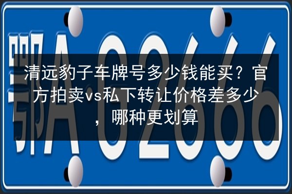 清远豹子车牌号多少钱能买?官方拍卖vs私下转让价格差多少,哪种更划算 第2张 清远豹子车牌号多少钱能买?官方拍卖vs私下转让价格差多少,哪种更划算 第2张