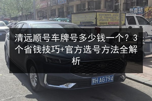 清远顺号车牌号多少钱一个？3个省钱技巧+官方选号方法全解析 第2张