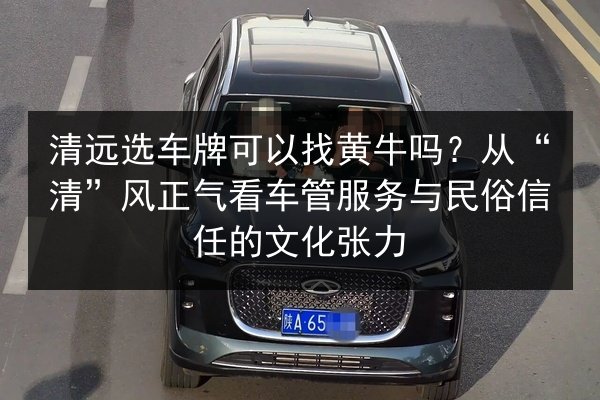 清远选车牌可以找黄牛吗?从“清”风正气看车管服务与民俗信任的文化张力 第2张 清远选车牌可以找黄牛吗?从“清”风正气看车管服务与民俗信任的文化张力 第2张