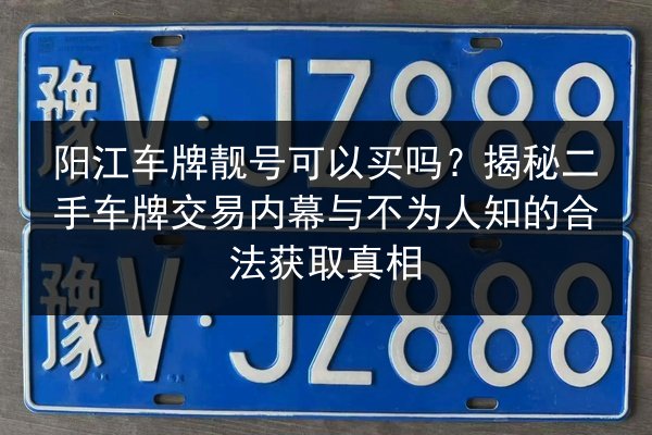 阳江车牌靓号可以买吗?揭秘二手车牌交易内幕与不为人知的合法获取真相 第2张 阳江车牌靓号可以买吗?揭秘二手车牌交易内幕与不为人知的合法获取真相 第2张
