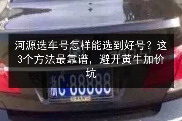 河源选车号怎样能选到好号?这3个方法最靠谱,避开黄牛加价坑 第1张 河源选车号怎样能选到好号?这3个方法最靠谱,避开黄牛加价坑 第1张