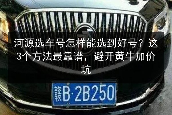 河源选车号怎样能选到好号?这3个方法最靠谱,避开黄牛加价坑 第2张 河源选车号怎样能选到好号?这3个方法最靠谱,避开黄牛加价坑 第2张
