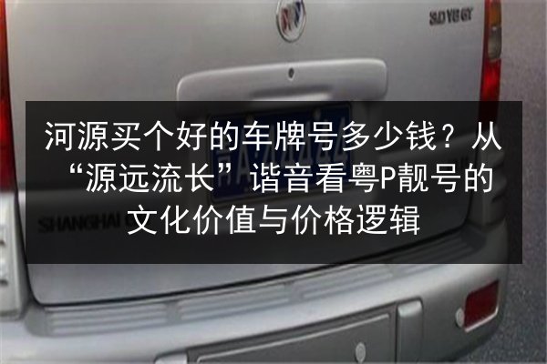 河源买个好的车牌号多少钱？从“源远流长”谐音看粤P靓号的文化价值与价格逻辑 第2张