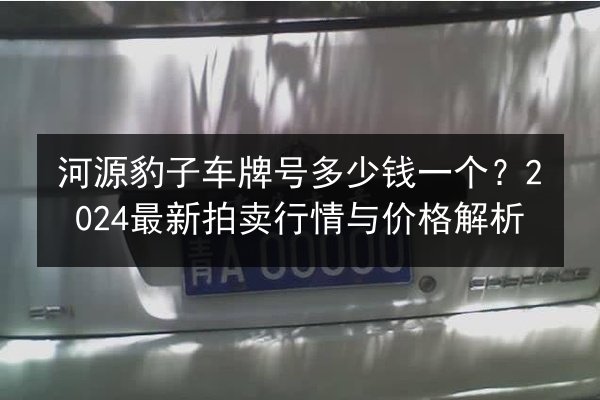 河源豹子车牌号多少钱一个？2024最新拍卖行情与价格解析