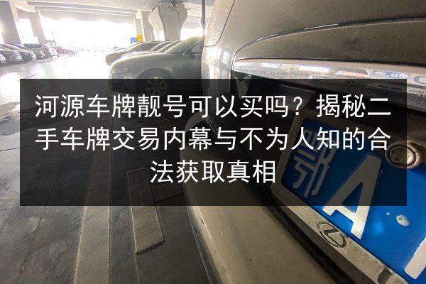 河源车牌靓号可以买吗？揭秘二手车牌交易内幕与不为人知的合法获取真相 第2张