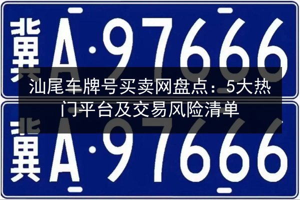 汕尾车牌号买卖网盘点:5大热门平台及交易风险清单 第2张 汕尾车牌号买卖网盘点:5大热门平台及交易风险清单 第2张