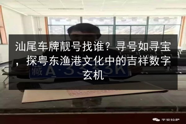汕尾车牌靓号找谁?寻号如寻宝,探粤东渔港文化中的吉祥数字玄机 第2张 汕尾车牌靓号找谁?寻号如寻宝,探粤东渔港文化中的吉祥数字玄机 第2张