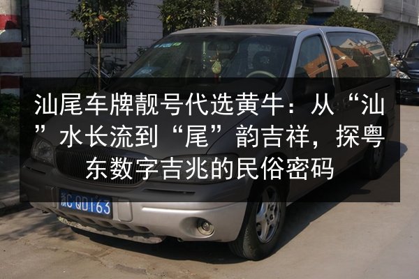 汕尾车牌靓号代选黄牛:从“汕”水长流到“尾”韵吉祥,探粤东数字吉兆的民俗密码 第2张 汕尾车牌靓号代选黄牛:从“汕”水长流到“尾”韵吉祥,探粤东数字吉兆的民俗密码 第2张