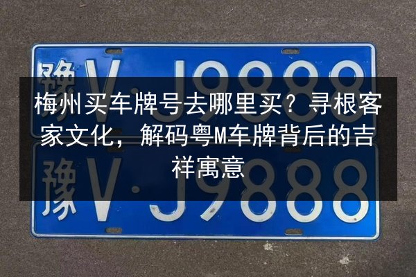梅州买车牌号去哪里买？寻根客家文化，解码粤M车牌背后的吉祥寓意 第2张