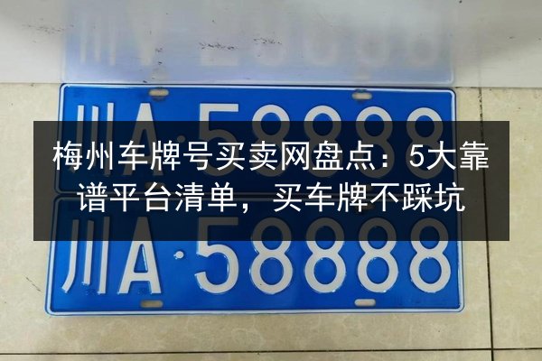 梅州车牌号买卖网盘点：5大靠谱平台清单，买车牌不踩坑 第3张