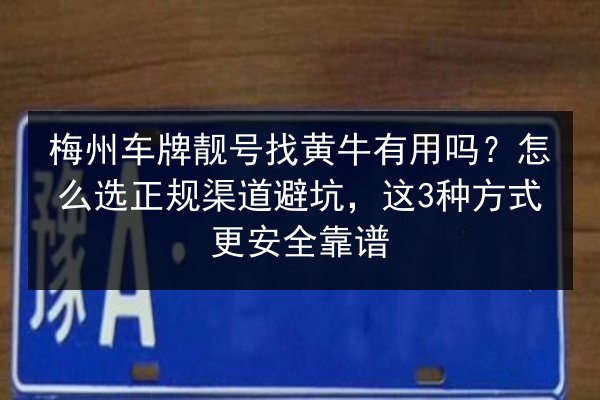 梅州车牌靓号找黄牛有用吗?怎么选正规渠道避坑,这3种方式更安全靠谱 第3张 梅州车牌靓号找黄牛有用吗?怎么选正规渠道避坑,这3种方式更安全靠谱 第3张