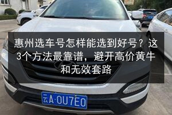 惠州选车号怎样能选到好号?这3个方法最靠谱,避开高价黄牛和无效套路 第2张 惠州选车号怎样能选到好号?这3个方法最靠谱,避开高价黄牛和无效套路 第2张