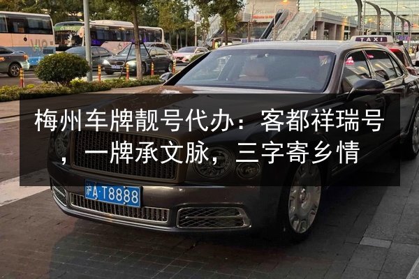 梅州车牌靓号代办:客都祥瑞号,一牌承文脉,三字寄乡情 第2张 梅州车牌靓号代办:客都祥瑞号,一牌承文脉,三字寄乡情 第2张