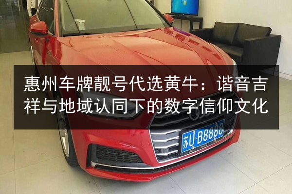 惠州车牌靓号代选黄牛：谐音吉祥与地域认同下的数字信仰文化 第2张