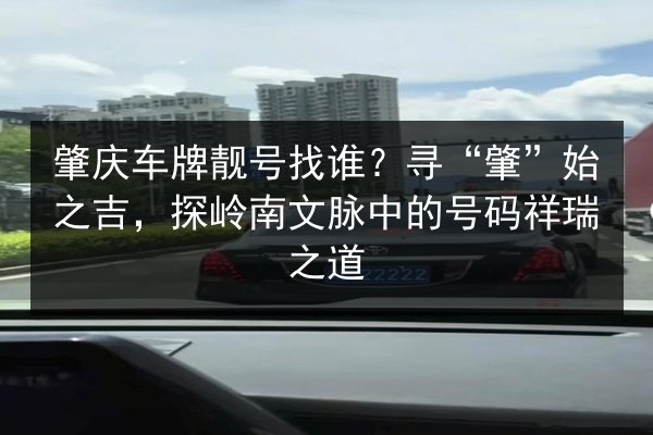 肇庆车牌靓号找谁？寻“肇”始之吉，探岭南文脉中的号码祥瑞之道 第3张
