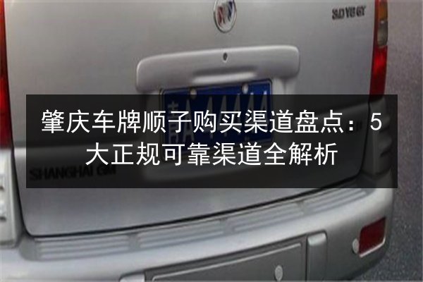 肇庆车牌顺子购买渠道盘点:5大正规可靠渠道全解析 第2张 肇庆车牌顺子购买渠道盘点:5大正规可靠渠道全解析 第2张