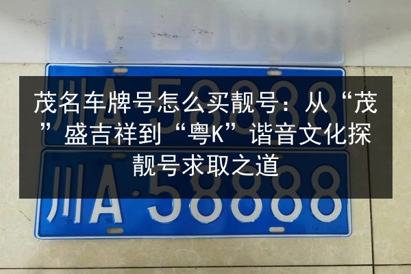 茂名车牌号怎么买靓号：从“茂”盛吉祥到“粤K”谐音文化探靓号求取之道 第2张
