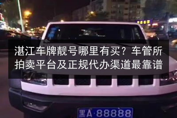 湛江车牌靓号哪里有买？车管所拍卖平台及正规代办渠道最靠谱 第2张