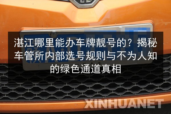 湛江哪里能办车牌靓号的?揭秘车管所内部选号规则与不为人知的绿色通道真相 第2张 湛江哪里能办车牌靓号的?揭秘车管所内部选号规则与不为人知的绿色通道真相 第2张