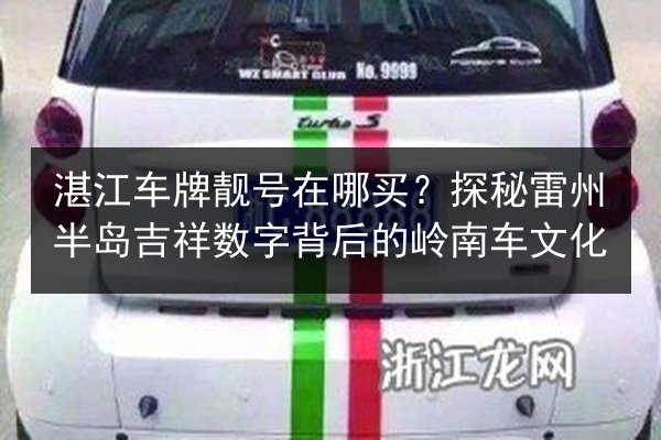 湛江车牌靓号在哪买?探秘雷州半岛吉祥数字背后的岭南车文化 第2张 湛江车牌靓号在哪买?探秘雷州半岛吉祥数字背后的岭南车文化 第2张