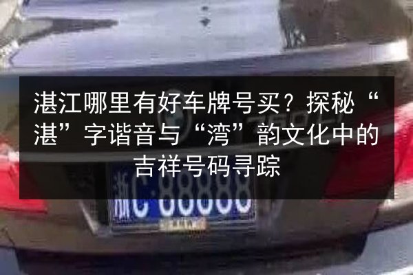 湛江哪里有好车牌号买?探秘“湛”字谐音与“湾”韵文化中的吉祥号码寻踪 第3张 湛江哪里有好车牌号买?探秘“湛”字谐音与“湾”韵文化中的吉祥号码寻踪 第3张
