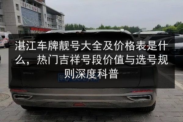 湛江车牌靓号大全及价格表是什么,热门吉祥号段价值与选号规则深度科普 第2张 湛江车牌靓号大全及价格表是什么,热门吉祥号段价值与选号规则深度科普 第2张
