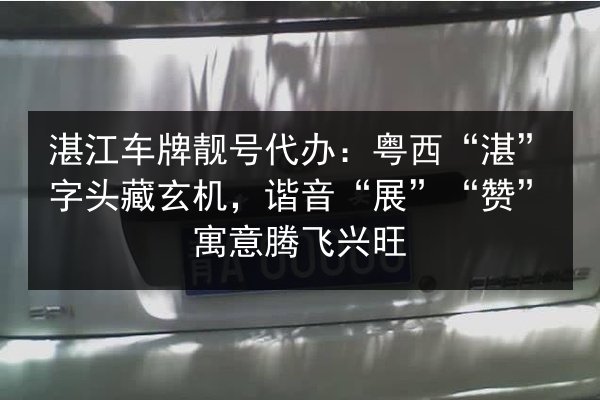 湛江车牌靓号代办：粤西“湛”字头藏玄机，谐音“展”“赞”寓意腾飞兴旺 第3张