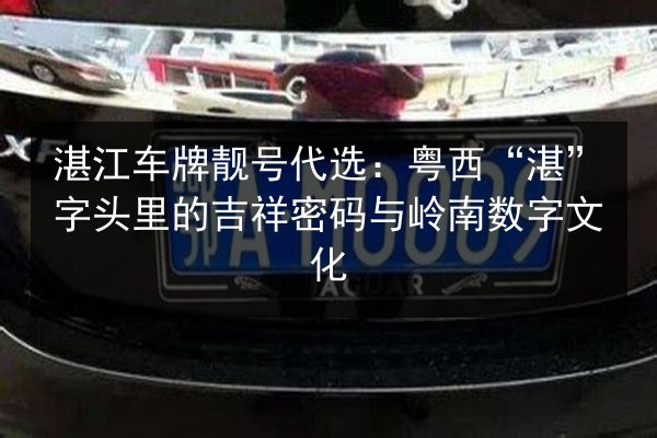 湛江车牌靓号代选:粤西“湛”字头里的吉祥密码与岭南数字文化 第3张 湛江车牌靓号代选:粤西“湛”字头里的吉祥密码与岭南数字文化 第3张