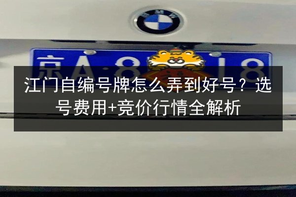 江门自编号牌怎么弄到好号？选号费用+竞价行情全解析 第2张